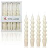 FCMSHAMD 7.5 Inch Spiral Taper Candles Set of 4 Burn Time 6 H Unscented Smokeless for Wedding Dinner Decoration Candle Sticks