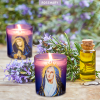 Meltone Prayer Candles, Devotional Candles, Virgin of Mary Saints Religions Decoration, Rosemary Scented Votive Candles Set for Prayer Altar, Mantle,