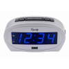 Equity 0.9 inch Blue LED Alarm Clock with USB Port, 30025