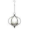 DecMode 6 Holder Black Metal Hanging Candelabra
