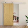 6' Sliding Door Mounting Kit Rustic Interior Sliding Barn Door Mounting Hardware Kit White