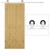 6' Sliding Door Mounting Kit Rustic Interior Sliding Barn Door Mounting Hardware Kit White