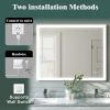LED Lighted LED Lit Mirror Rectangular Fog Free Frameless Bathroom Vanity Mirror